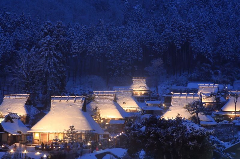 Kyoto Miyama Thatched Village Winter Lanterns Tour from Osaka - Three stops, one very full winter day
