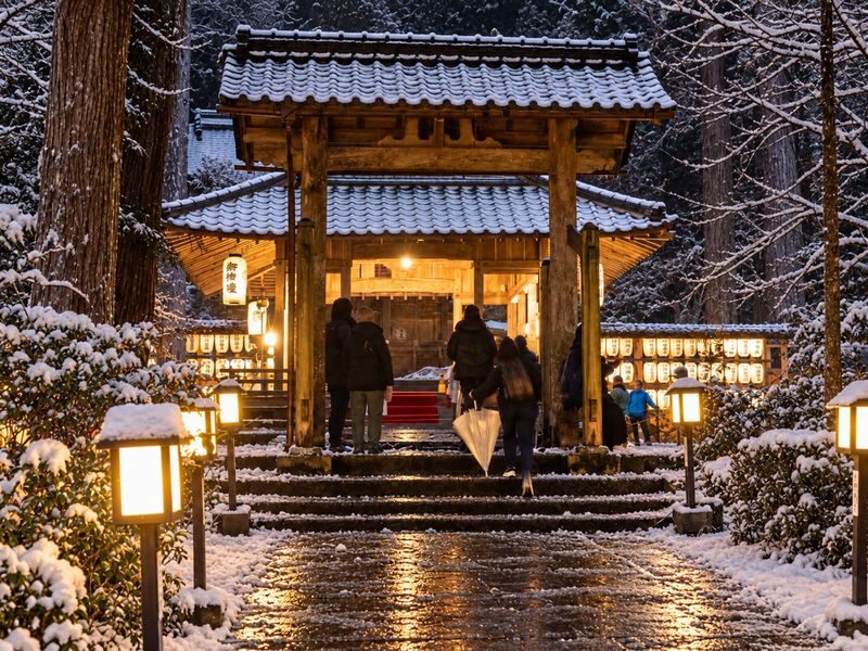 Kyoto Miyama Winter Lantern Festival Illumination & Amanohashidate & Ine Funaya Boat Tour One-Day Trip - A full schedule, with a guide to keep it moving