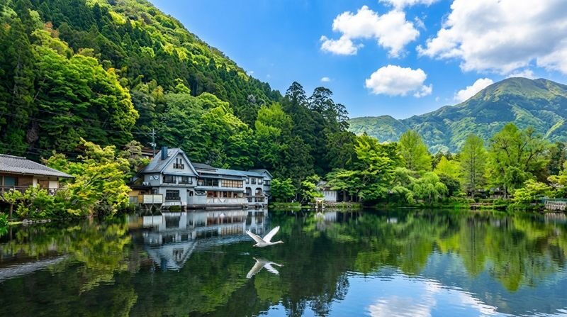Kyushu Beppu | Nyorin-ji Temple & Mount Yufu & Yufuin & Lake Kinrin & Hell Tour One-Day Trip - Lake Kinrin, with no guarantee of morning mist