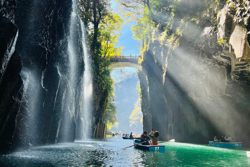 Kyushu Miyazaki | Day Tour with Optional Lunch & Boat Ride: Takachiho Gorge & Mount Aso | Kamishikimi Kumanoimasu Shrine & Amanoyasu-gawara Full-Day Romantic Tour - A full day from Fukuoka to two mountain regions