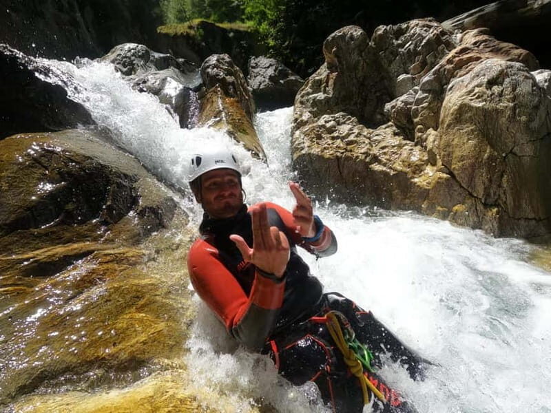 La plagne: introductory canyon at Eau Rousse - Post-Canyon Relaxation
