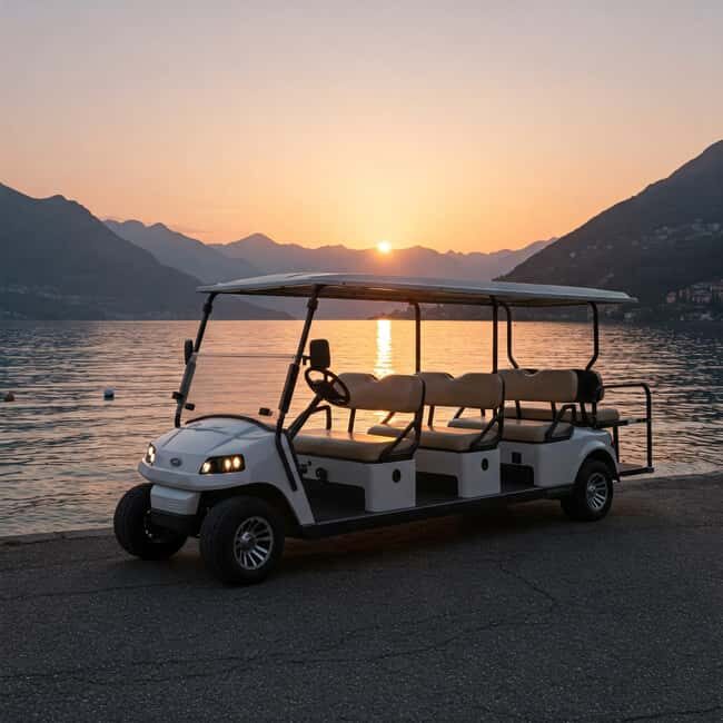 Lake Como Sunset Tour  Golf Car Tour  1 Hour - A Close Look at the Lake Como Sunset Golf Car Tour