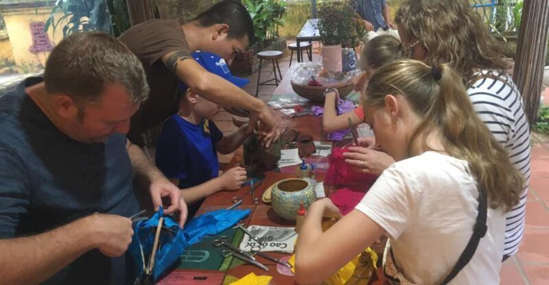 Lantern Making- Pottery Making-Basket Boat Ride-Buffalo Ride - An Authentic Day in Thanh Ha and Coconut Villages