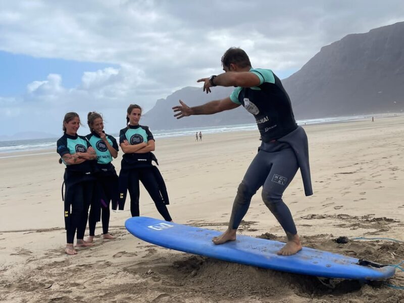 Lanzarote: dynamic surf lessons with friends or private lessons in Famara - Authentic Voices from the Reviews