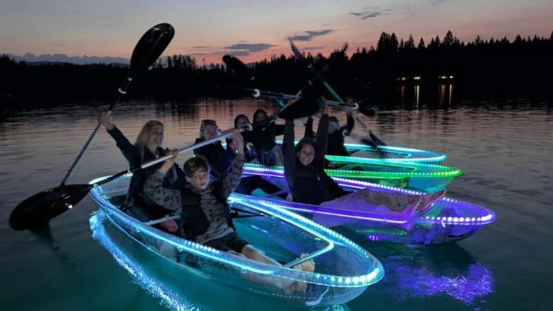 LED Illuminated Sunset Clear Kayak Tour //Kalispell, MT// - A Deep Dive into the Montana Sunset Kayak Tour