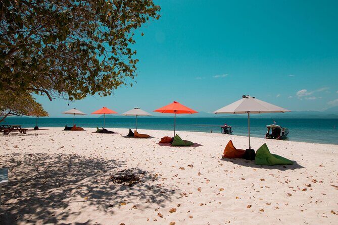 Lihaga Island (white sand island) swimming twice, including lunch and tickets - Key Points