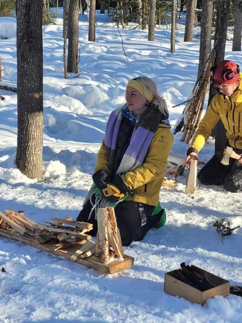 Lulea: Nordic Skills and Bivouac Building with Lunch - Skill Building in a Nordic Wilderness Setting