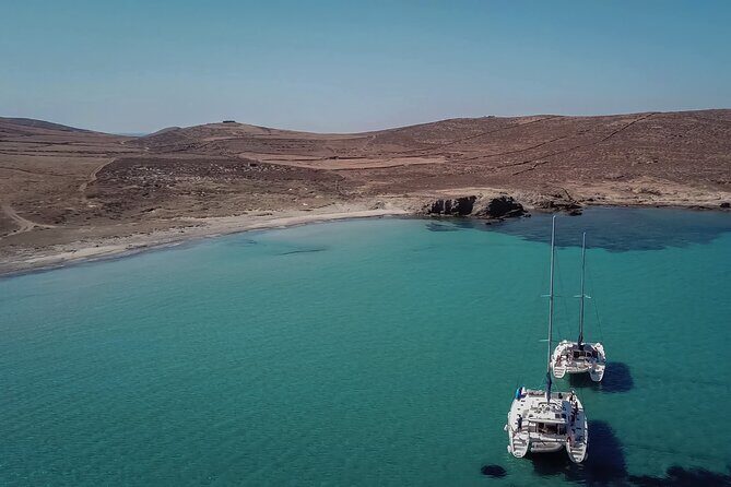 Luxury Catamaran Semi private cruise with meals & drinks and transportation. - Exploring the Mykonos Catamaran Experience