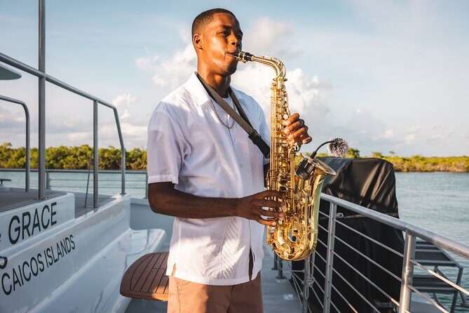 Luxury Catamaran Sunset Sail with Saxophone on Princess Grace - Key Points
