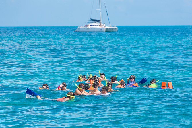 Luxury Catamaran tour to Isla Mujeres with transportation from Playa del Carmen - Key Points