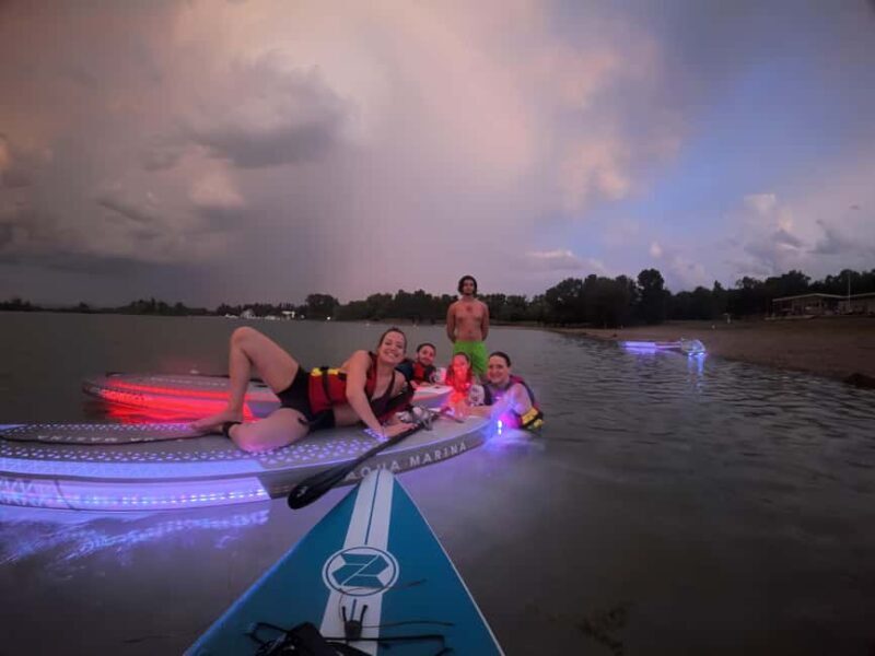 Lyon: Sunset Apéro on a lighted paddleboard at Miribel Jonage Park - Who Will Love This?