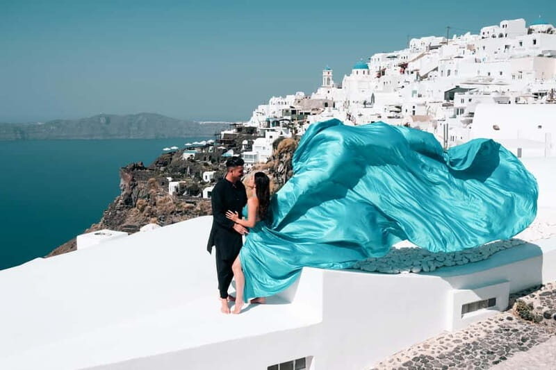 Magical Flying Dress Photoshoots in Oia or Imerovigli - Photo Quality and Delivery