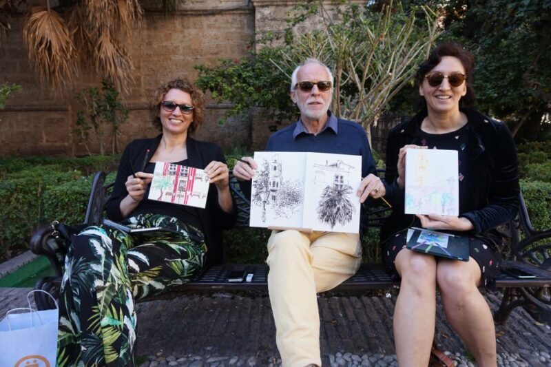Malaga: Drawing & Painting Lesson Outdoors - An Artistic Experience in the Heart of Malaga