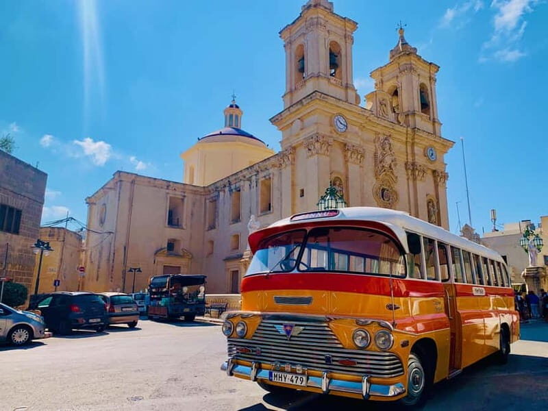Malta: 5 hr Vintage Bus Tour - Mdina & Blue Grotto inc. food - Discover Malta on a Vintage Bus: Mdina, Blue Grotto, and More
