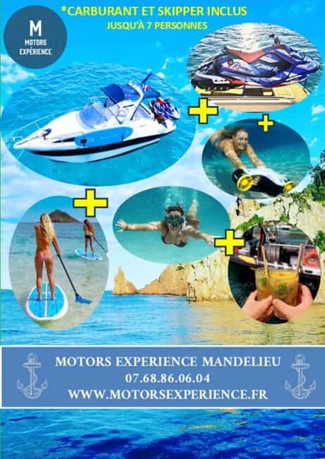 Mandelieu: Full day boat jet-ski paddle underwtaer scooter.. - A Detailed Look at the Journey