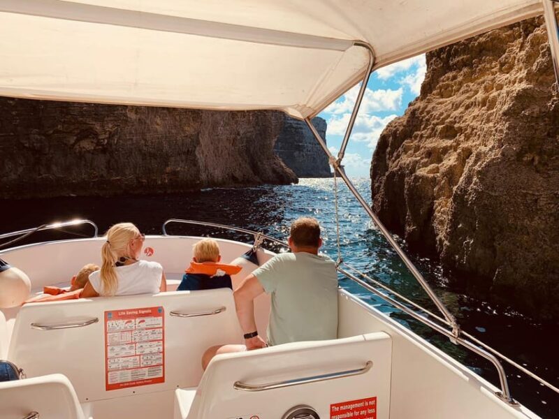 Mellieha: 11:00am Speedboat round Comino Cave 2h Blue Lagoon - Key Points