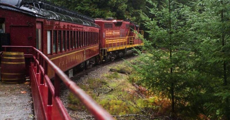 Mendocino County: Skunk Train Wolf Tree Turn Train Ride - Authenticity and the Value for Your Money