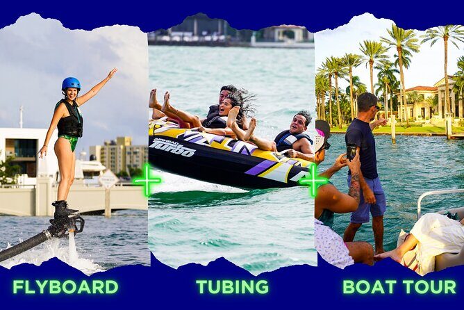 Miami: Aqua Excursion (Flyboard + Tubing + Boat Tour) - Key Points