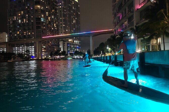 Miami City Lights Night SUP or Kayak - Discover the Magic of Miami at Night with a Kayak or Stand-Up Paddleboard Tour