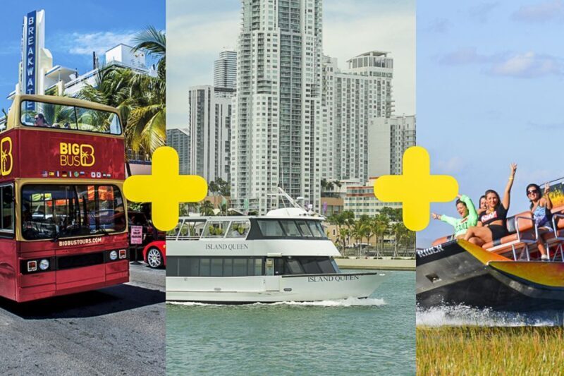 Miami: Everglades Experience, Bay Cruise & Open-Top Bus Tour - A Relaxing Cruise through Biscayne Bay and Millionaire’s Row