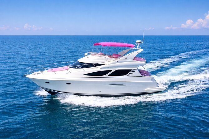 Miami Yacht Rental 50 ft | 2 Jet Ski | Private Boat | Pink Yacht - Discover Miami’s Waterways in Style: A Detailed Review of the 50 ft Yacht & Jet Ski Tour