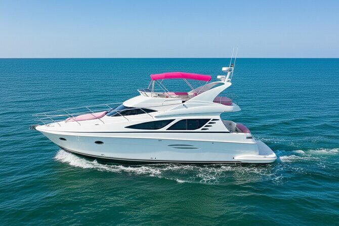 Miami Yacht Rental 50 ft | 2 Jet Ski | Private Boat | Pink Yacht - Key Points