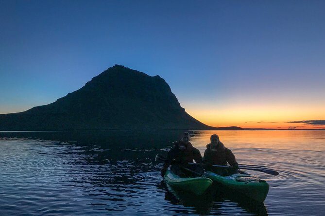 Midnight Sun Kayaking Adventure by Mt. Kirkjufell - Discover the Magic of the Midnight Sun Kayaking Adventure at Mt. Kirkjufell