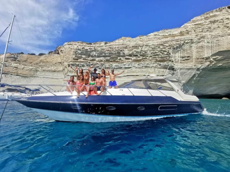 Milos : Kleftiko Half Day Semi Private Power Yacht Cruise - Authentic and Balanced: Who Is This Tour For?