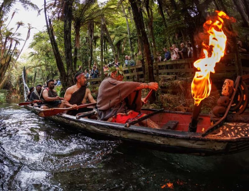 MITAI MAORI VILLAGE Night XP & Polynesian Spa from Auckland - Experience Rotorua’s Naturality and Maori Culture in a Single Day