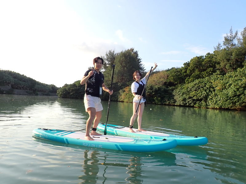 Miyakojima Jungle Mangrove SUP Tour - On the water: an easy first SUP outing