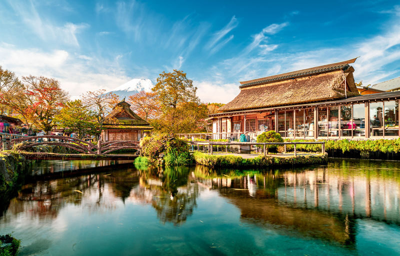 Mount Fuji Classic Day Tour: Arakurayama Sengen Park/5th Station & Lake Kawaguchiko for Cherry Blossoms in Spring and Autumn Leaves in Autumn. Round trip from Tokyo. Hotel pickup and drop-off can be added. (Chinese service) - Hikawa Clock Shop: a street-level Fuji frame
