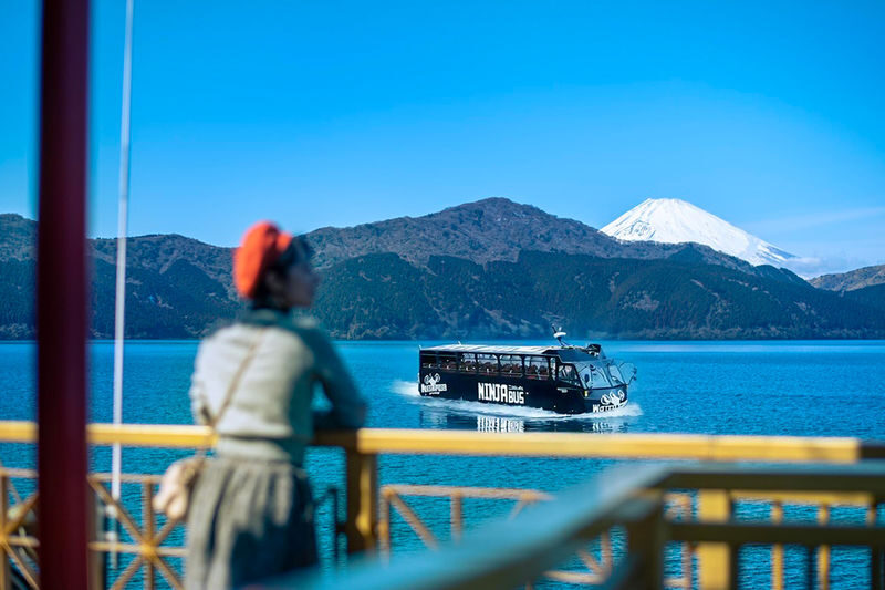 Mount Fuji & Hakone | Owakudani & Hakone Shrine & Lake Ashi Water Torii & Amphibious Ninja Bus | Pirate Ship Experience Day Trip - Kawaguchiko Station’s Lawson and the return to Tokyo
