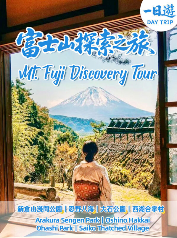 Mount Fuji Healing Tour | Lunch Optional: Arakurayama Sengen Park Pagoda & Oshino Hakkai & Lake Kawaguchiko Oishi Park & Saiko Iyashi no Sato Nenba Day Trip (From Tokyo) - Starting from Tokyo, then heading for the Fuji lakes