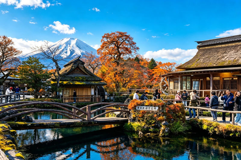 Mount Fuji Kawaguchiko Ropeway Day Tour from Tokyo: Kawaguchiko Tenjozan Park, Lawson Convenience Store, Oshino Hakkai, Arakurayama Sengen Park (Comfortable Bus or Private Car available) - Lawson: a convenience store with a mountain view