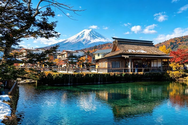 Mount Fuji Six Scenic Spots One-Day Tour: Arakurayama Sengen Park, Hikawa Clock Shop, Oshino Hakkai, Lake Kawaguchiko, Lawson Convenience Store, Lake Yamanakako Swan Feeding (Departing from Tokyo/Shinjuku) - Oishi Park beside Lake Kawaguchi