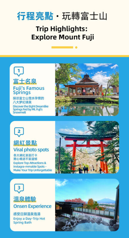 Mount Fuji Tour & Outlet Shopping/Hot Springs Trip: Mount Fuji 5th Station/Arakurayama Sengen Park & Oshino Hakkai & Gotemba Premium Outlets/Hot Spring Day Trip (with Lunch Option, Departing from Tokyo) - Gotemba or a hot spring, not both