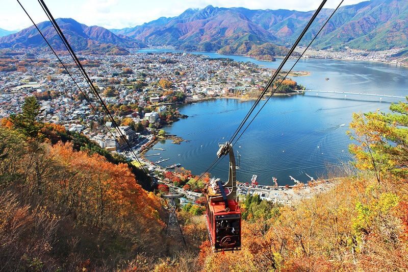 Mt. Fuji Panoramic Ropeway Round-trip Ticket in Yamanashi - The view begins above Lake Kawaguchi