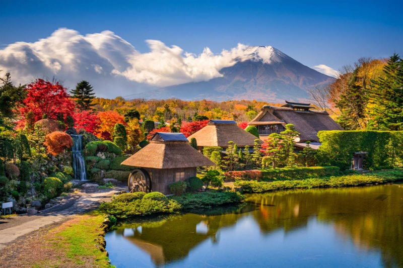 Mt. Fuji Small Group Day Tour: Lake Kawaguchiko Oishi Park & Arakurayama Sengen Park & Oshino Hakkai & Hikawa Clock Shop & Popular Lawson (Departing from Tokyo, optional hotel pick-up and drop-off) - Hikawa Clock Shop and the street to Fuji