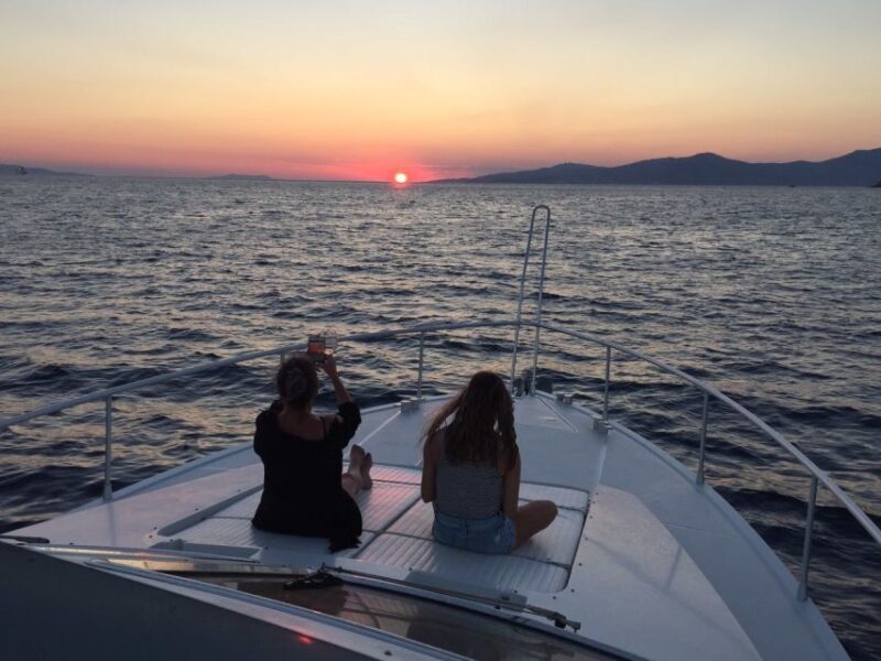 Mykonos: Private Aegean Sunset Cruise with Mykonian Platters - FAQs