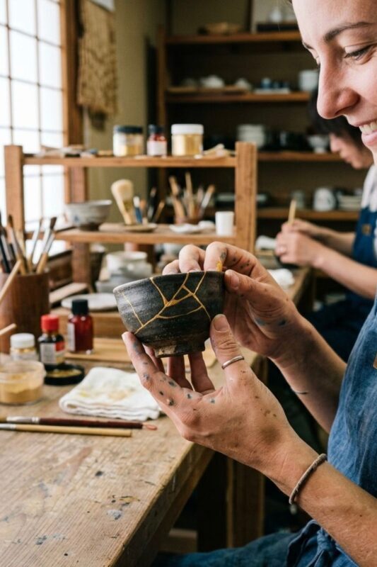 Namba, Osaka: Experience the Art of Kintsugi Workshop - Making a Break Part of the Design