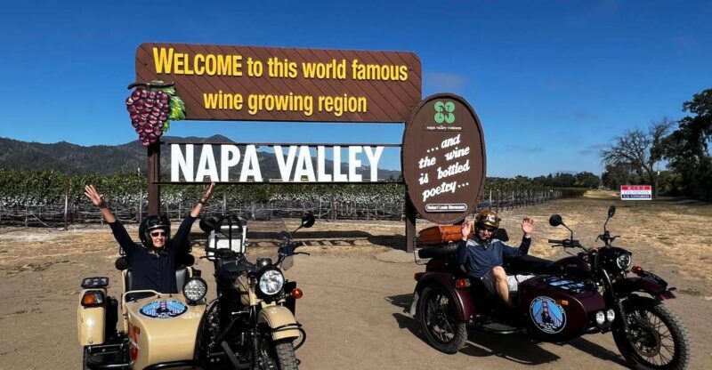 Napa Valley: Napa Valley Guided Sidecar Tour with 3 Wineries - Key Points