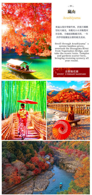 Nara Deer & Fushimi Inari-taisha Shrine & Arashiyama Day Trip (Departing from Osaka) - Arashiyama: three hours for river views and temple calm