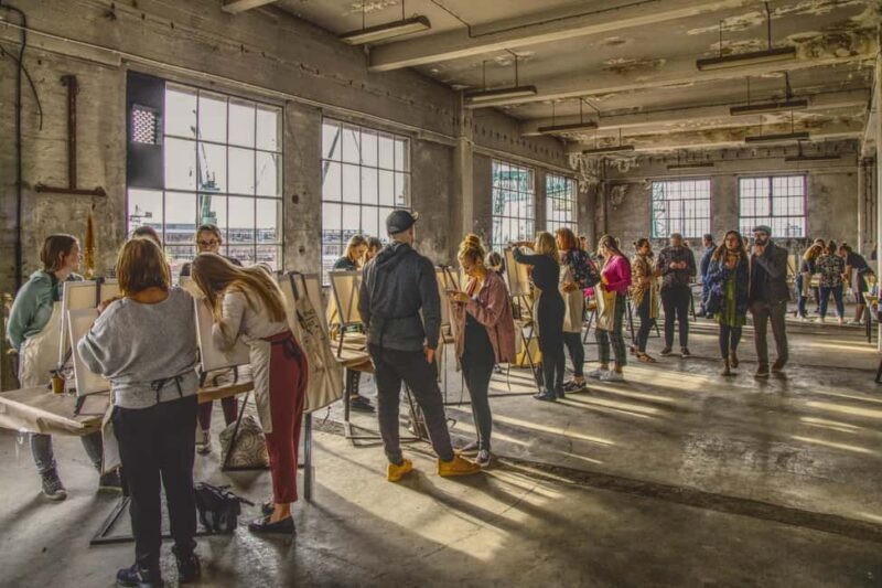 Neon Paint - Painting and Wine in the Dark in Krakow - An Engaging Look at Neon Paint in Krakow