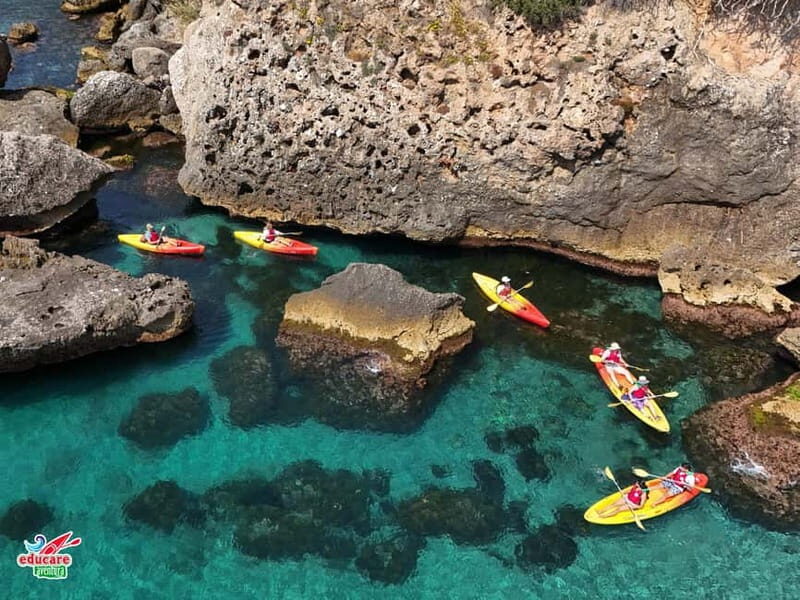 Nerja: Self-Guided Kayak Tour. Maro Waterfall. Support boat for the route. - The Sum Up
