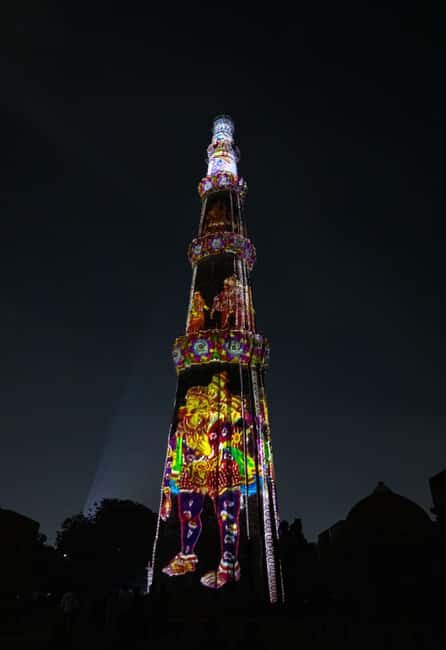 New Delhi: Private Tour of Qutub Minar Light and Sound Show - An In-Depth Look at the Qutub Minar Night Tour