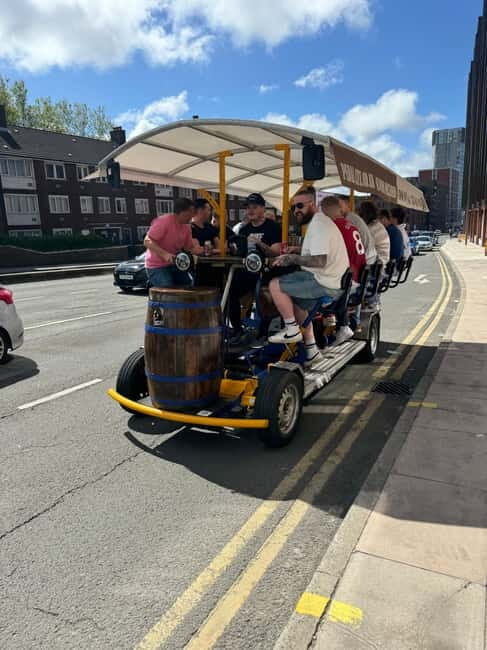 Newcastle: Beer Bike Tour with Music and Drinks Included - Key Points
