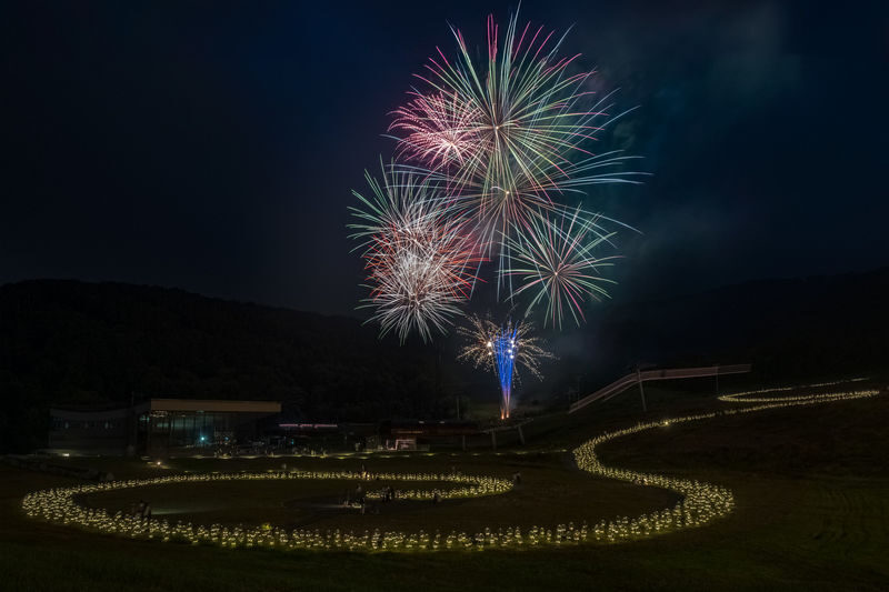 Niseko Hanazono Resort Ezo Fuji Mt.Yotei Art Mountain Lights - Follow the lights beside the forest