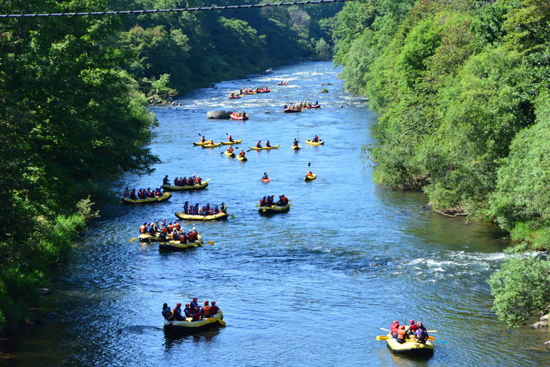 Niseko Hanazono Resort (Kutchan) Ezo Fuji Mt. Yotei Rafting - A river trip with Mount Yotei in view