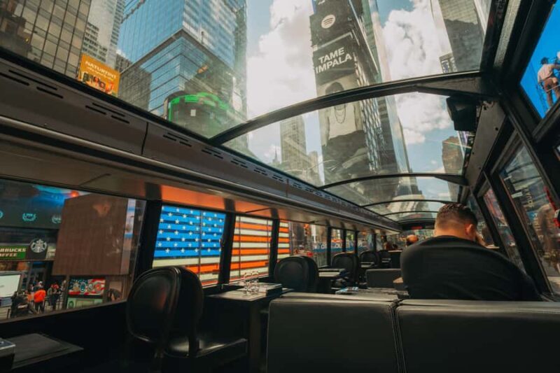 NYC Bustronome Gourmet Sightseeing Dinner Tour Panoramic Bus - Key Points