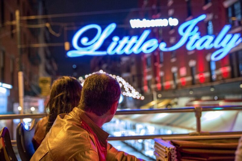 NYC: Sightseeing Night Tour by Open-Top Bus with Live Guide - Key Points